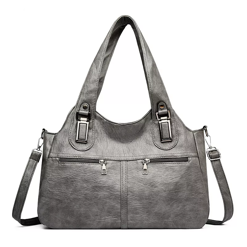 Vintage Style PU Leather Large Handbag, image 4