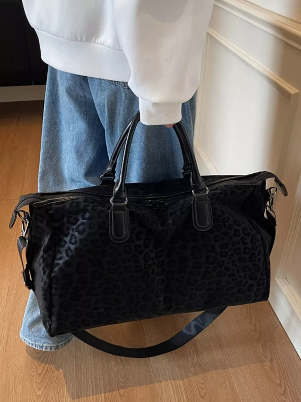 Leopard Print Travel Bag, image 3