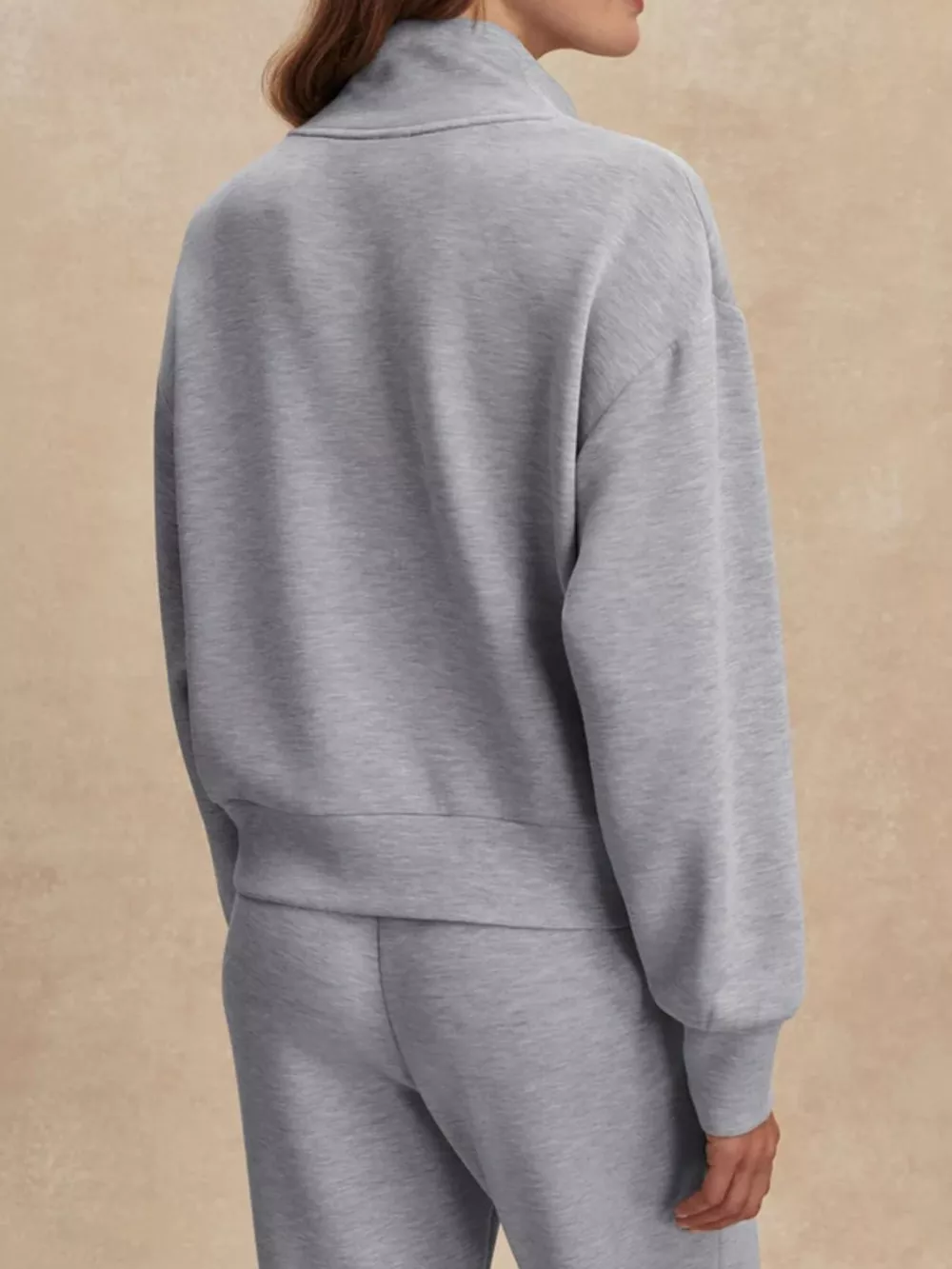 Quarter-Zip Sweatshirt and Wide-Leg Pants Set, image 17