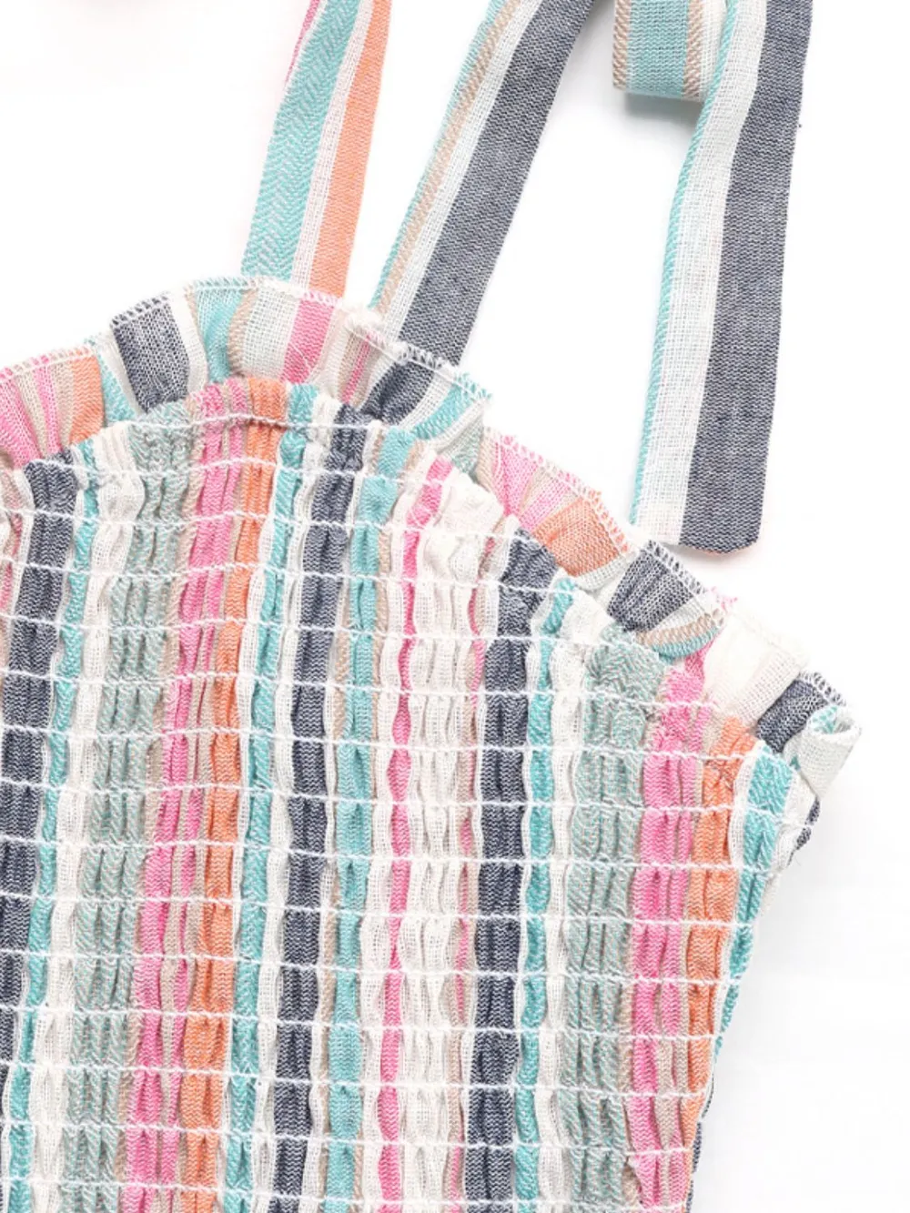 Contrast Striped Square Neck Cami Dress, image 4