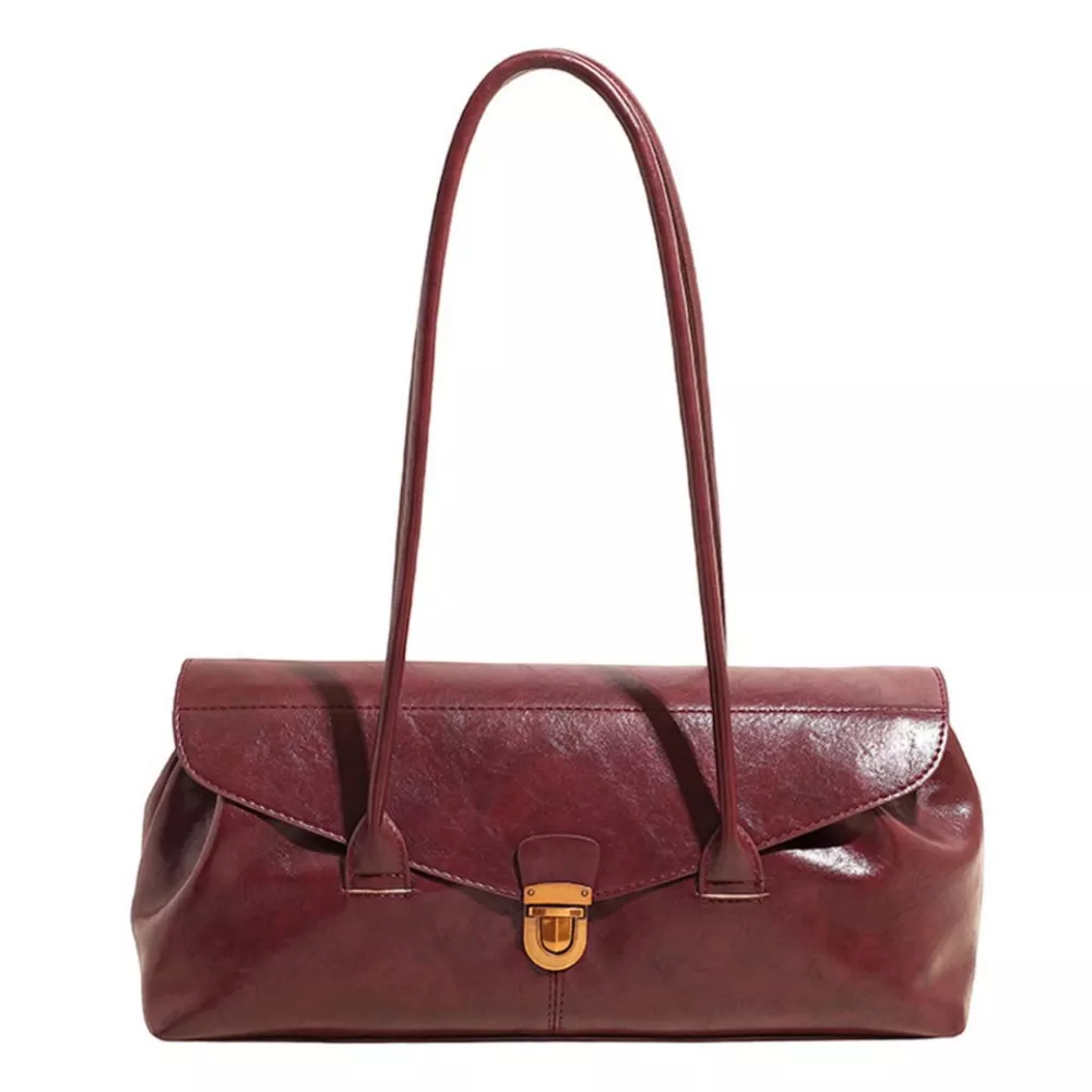 Vintage Style Leather Shoulder Bag, image 8