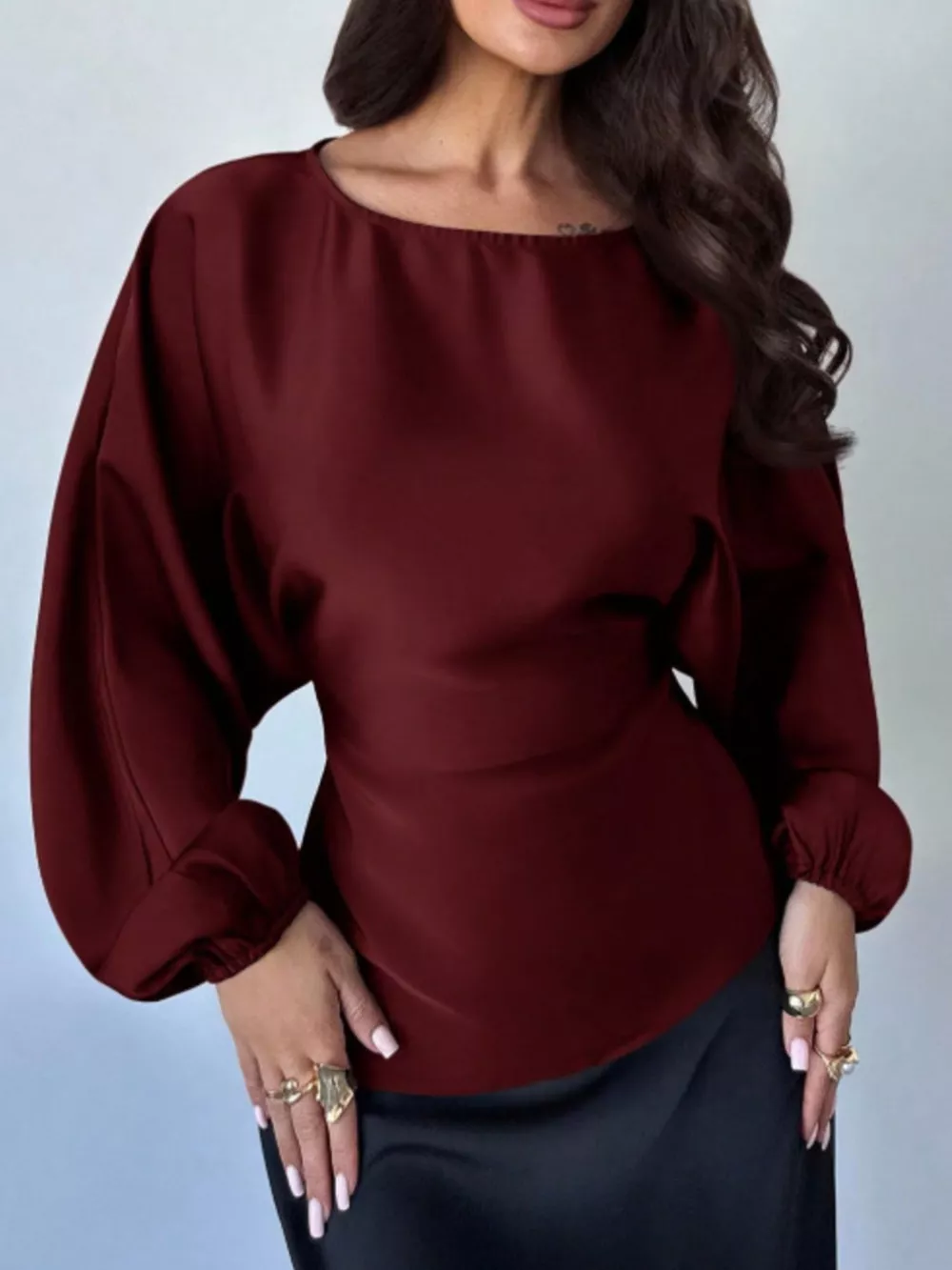 Back Tie Long Sleeve Blouse, image 10