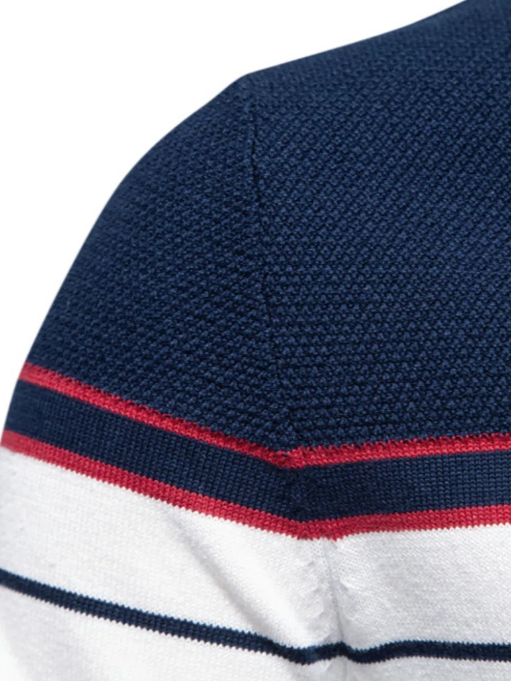 Men's Striped Round Neck Long Sleeve Sweater, image 6