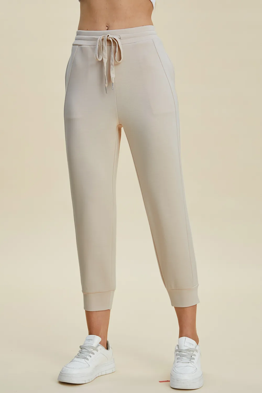 Full Size Air Scuba Drawstring High Waist Cropped Pants, image 9