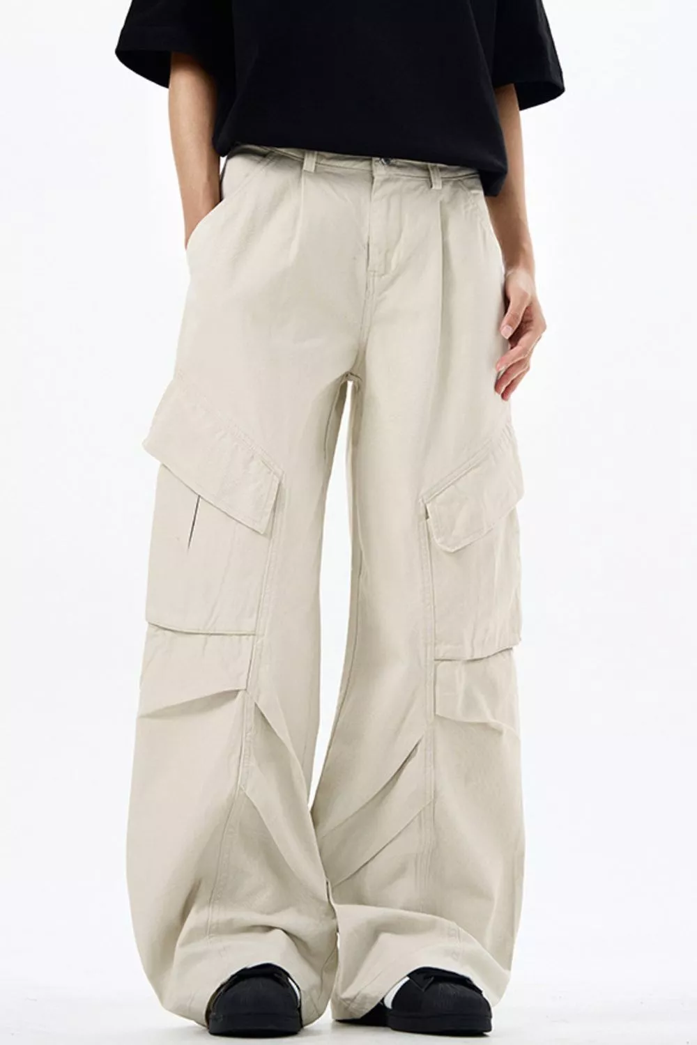 Men's Loose Fit Multi-Pocket Cargo Pants, image 3