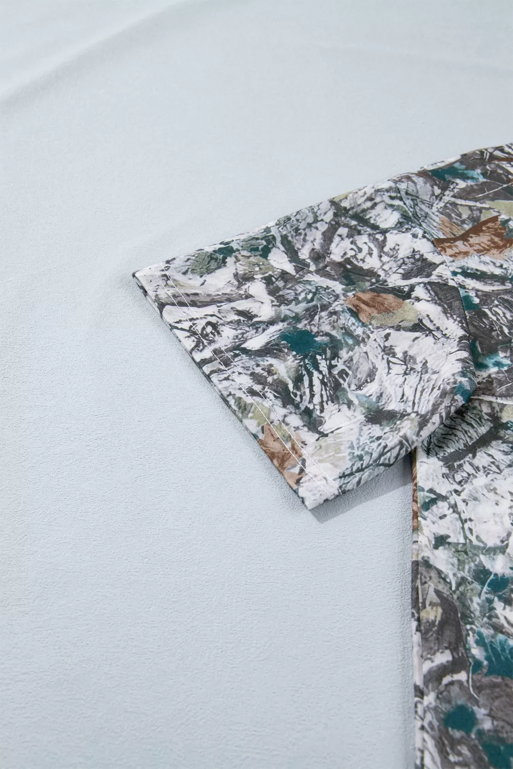 Abstract Woodland Print Tunic Henley T Shirt, image 9