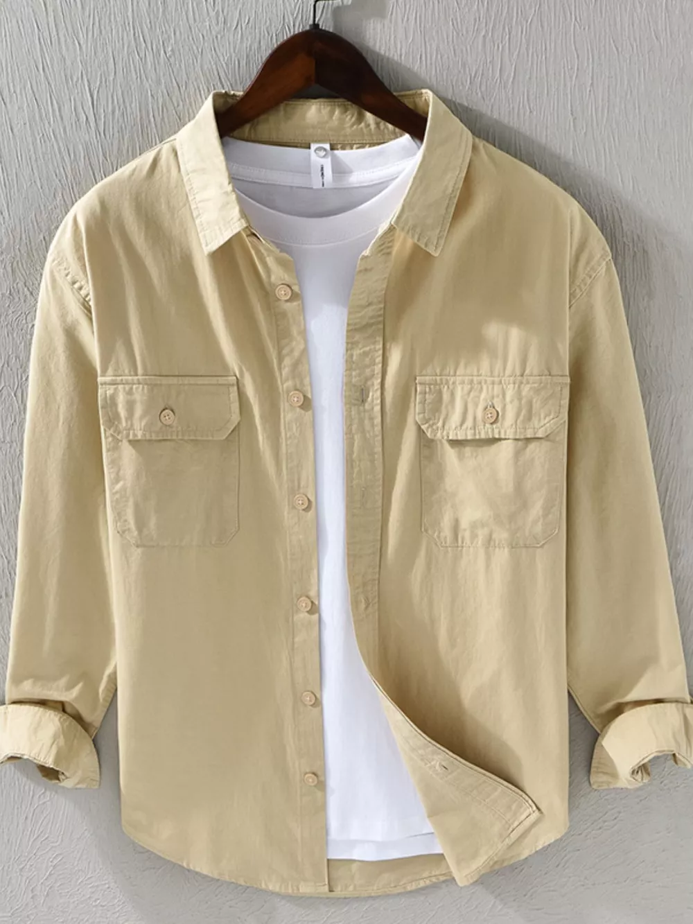 Men's Plus Size Casual Button Up Shirt, image 2
