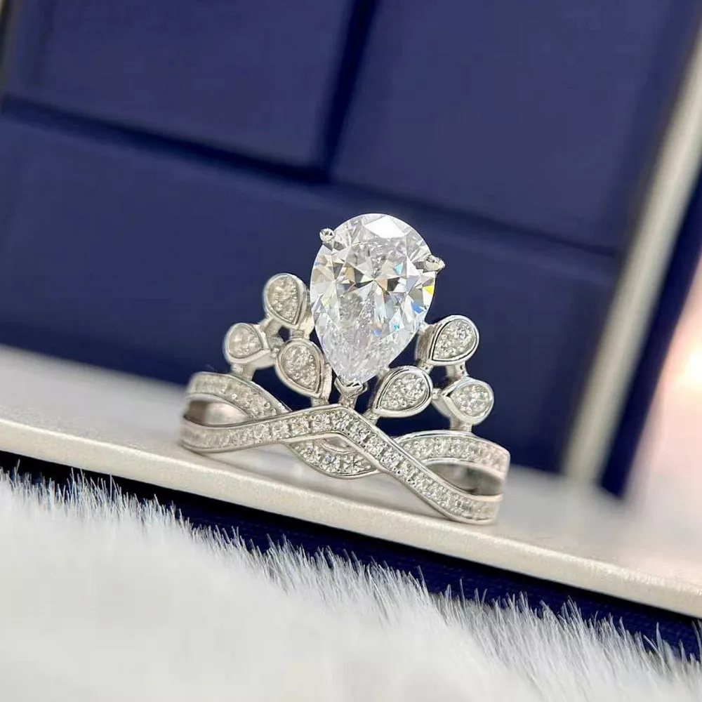 2 Carat Moissanite 925 Sterling Silver Ring, image 3