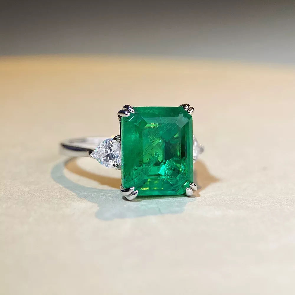 925 Sterling Silver Zircon Geometric Ring, image 4