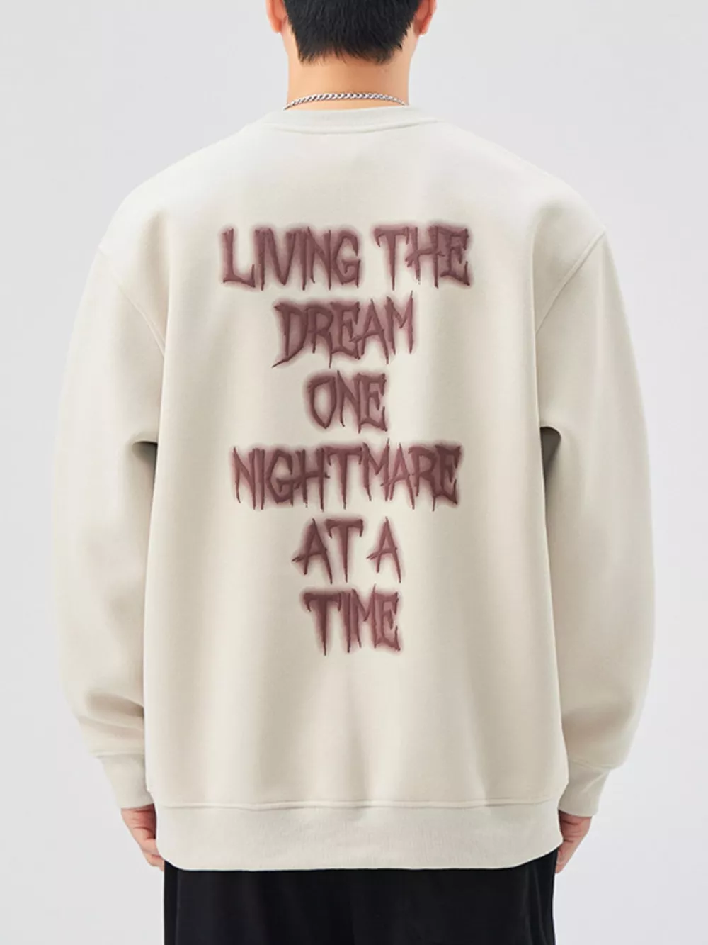 Men's Plus Size Crew Neck Dropped Shoulder Sweatshirt, image 9