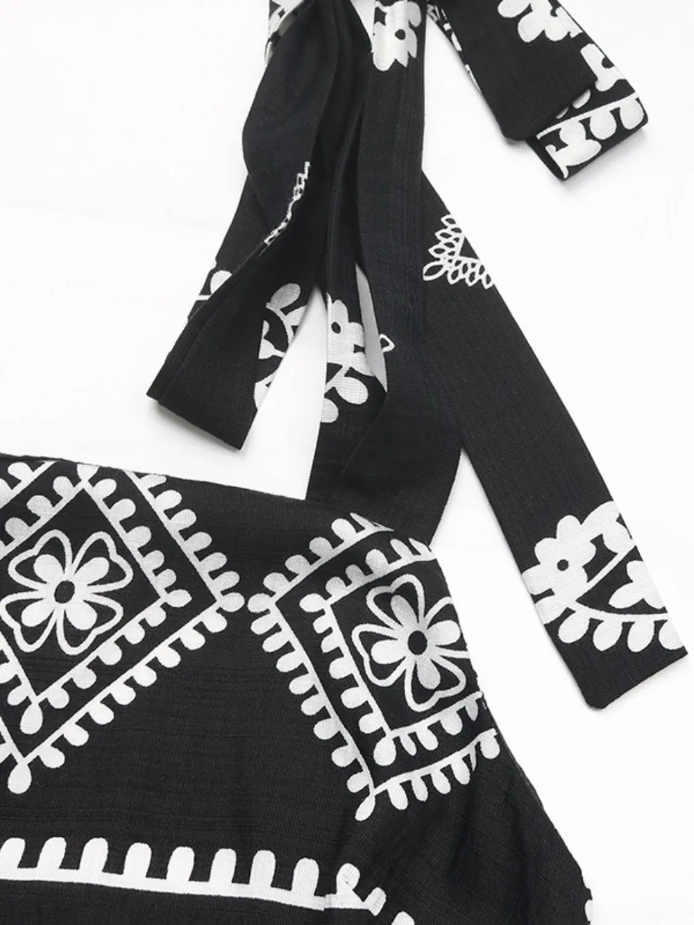 Printed Square Neck Maxi Cami Dress, image 4