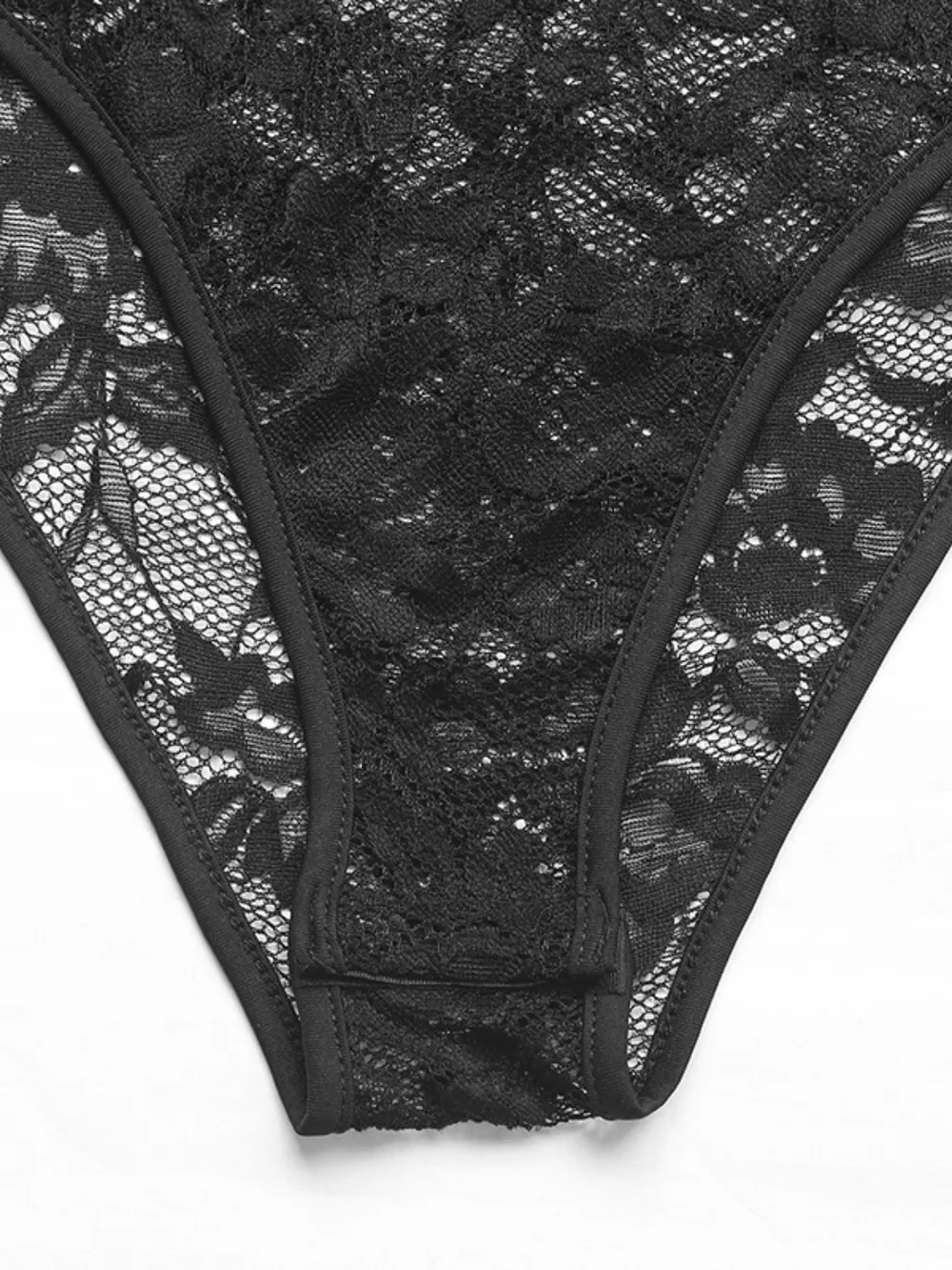 Lace Plunge Sleeveless Bodysuit, image 3