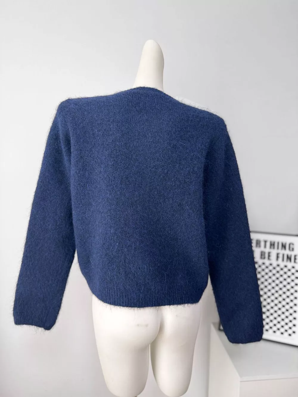 Fuzzy Knit Button-Down Cardigan, image 5