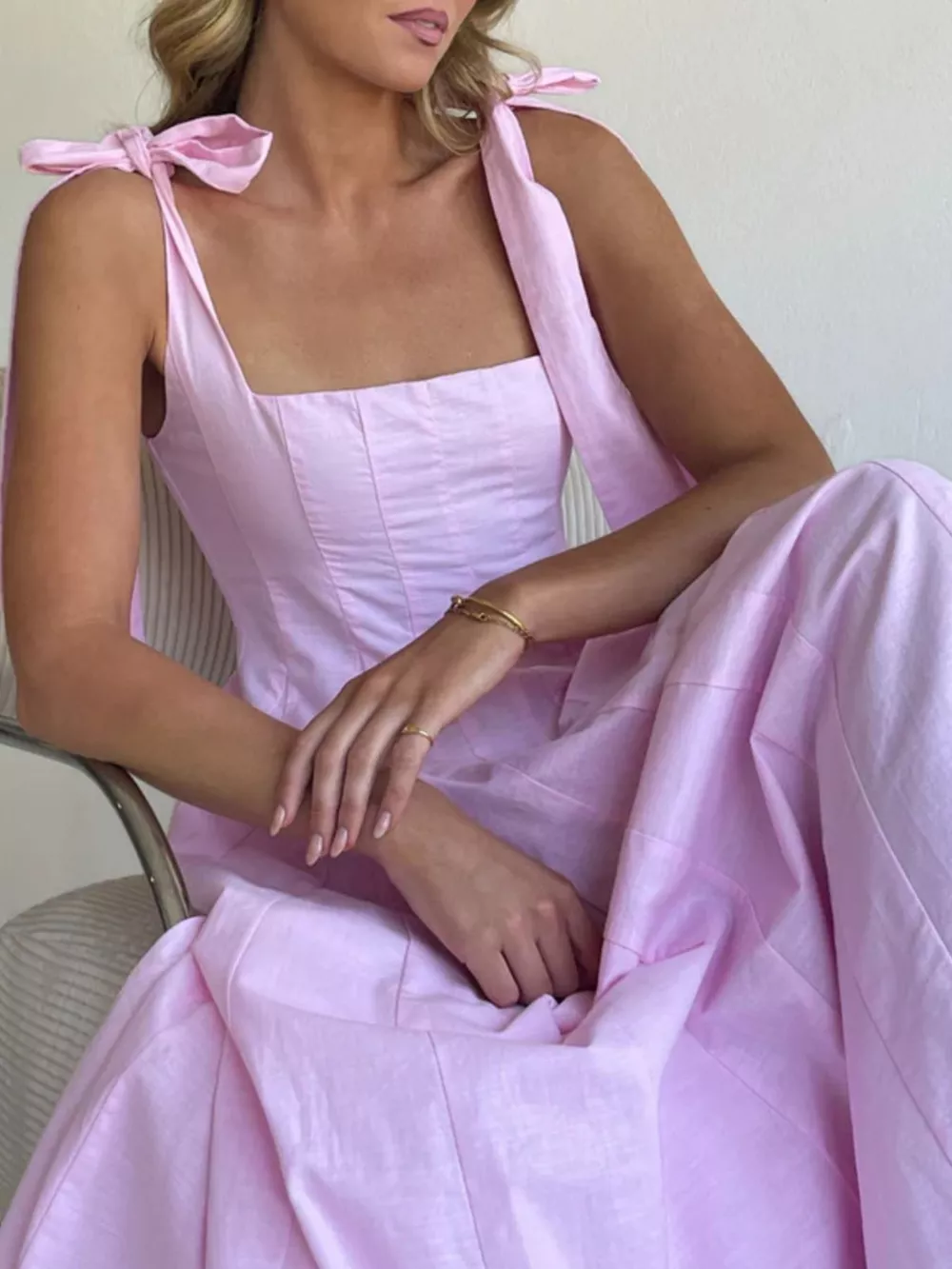 Gradient Tie Shoulder Maxi Dress, image 10