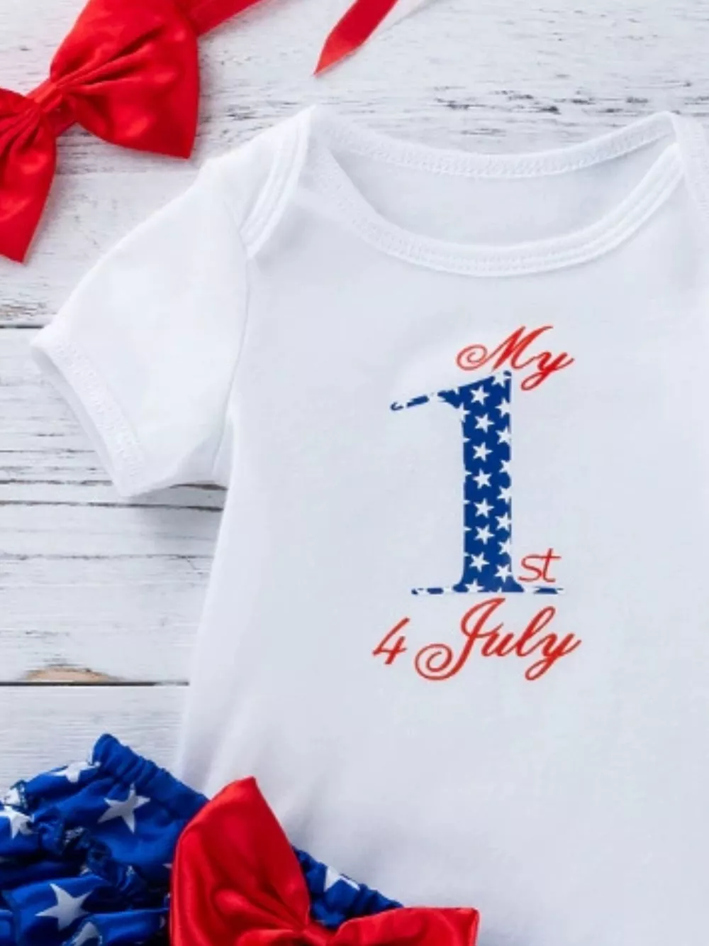 Children's Little Miss America Patriotic Outfit Set, image 5