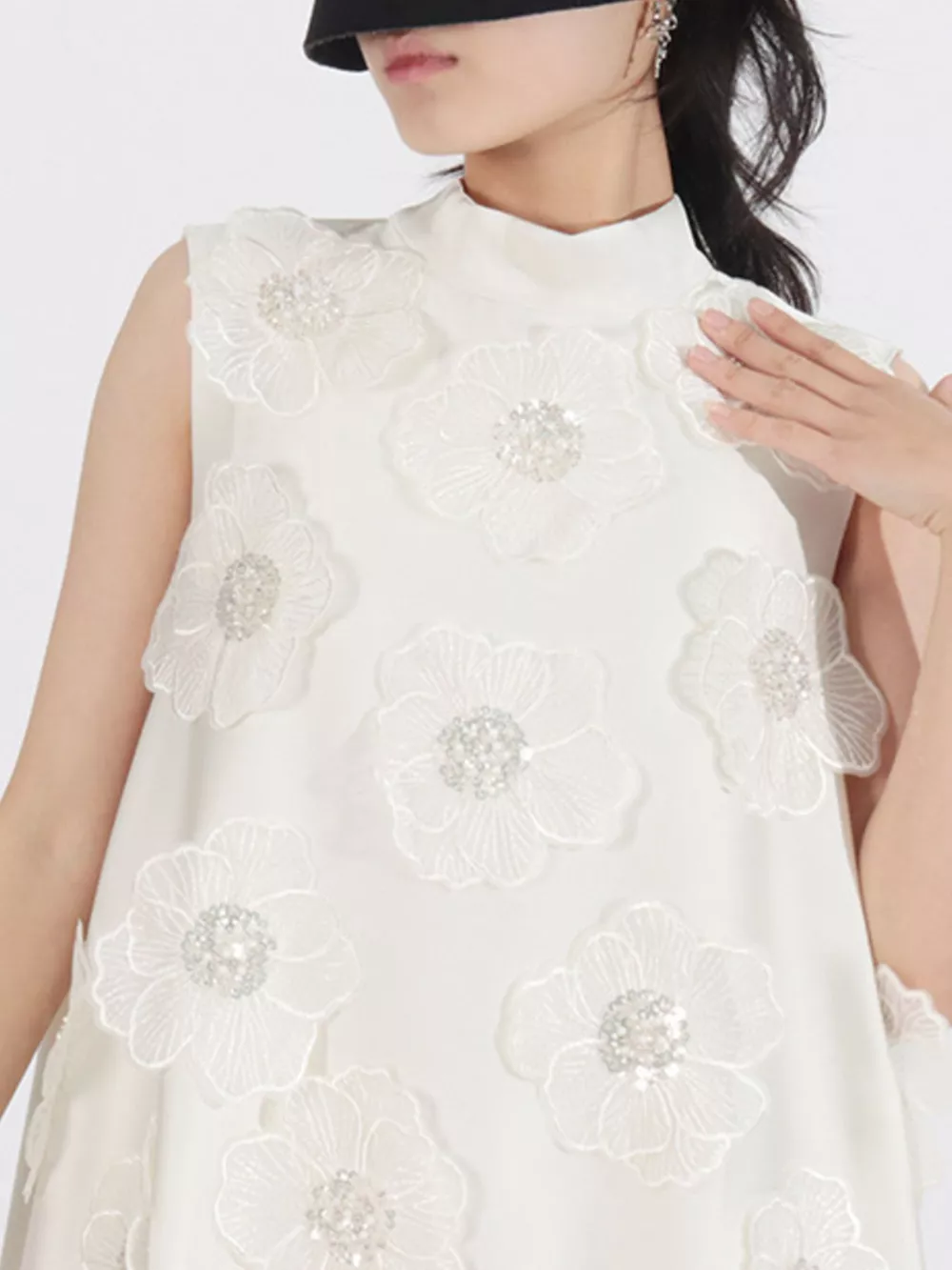 Floral Embellished Sleeveless Maxi Dress, image 2