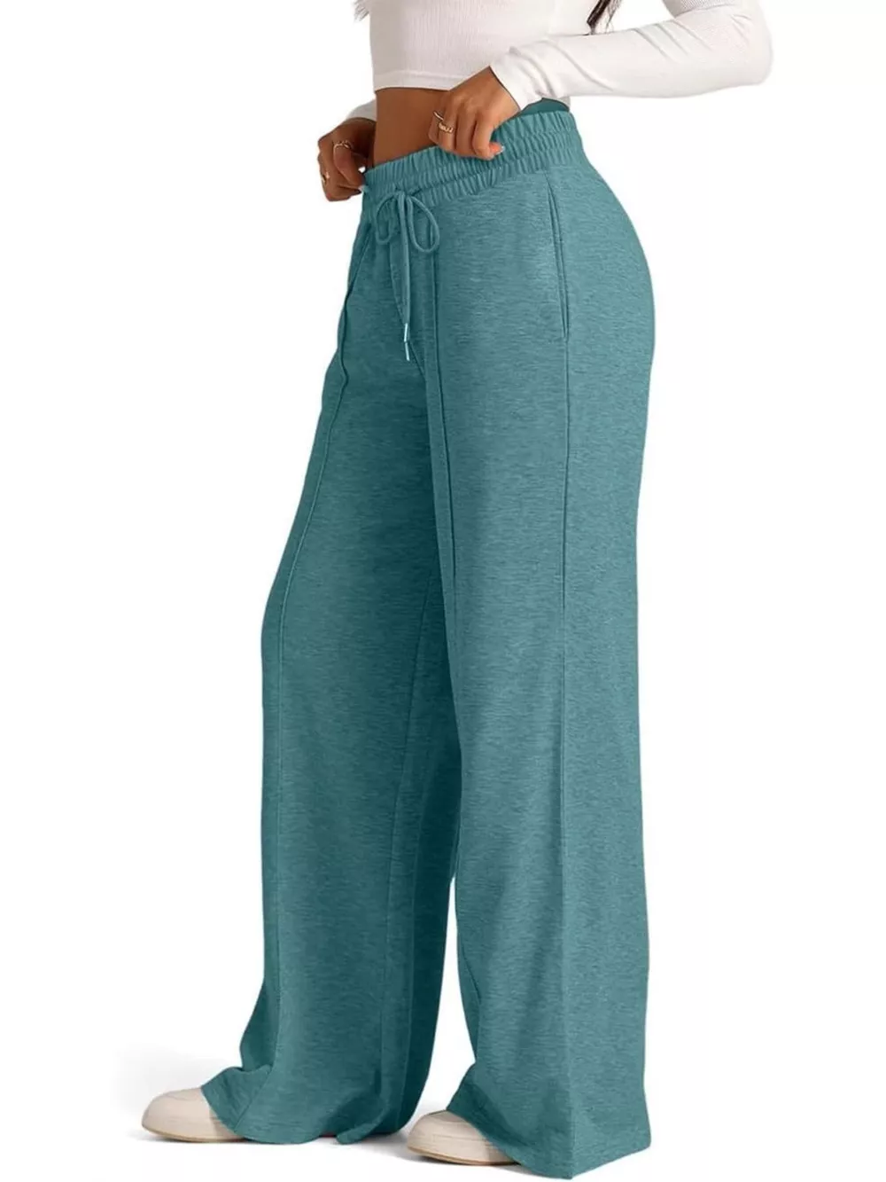 Wide Leg Drawstring Pants, image 8