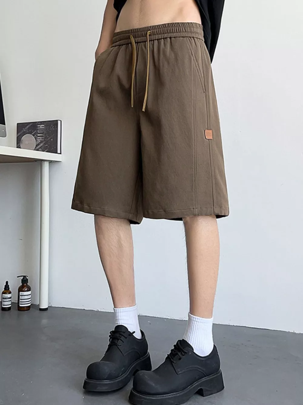 Men's Plus Size Casual Drawstring Shorts, image 3