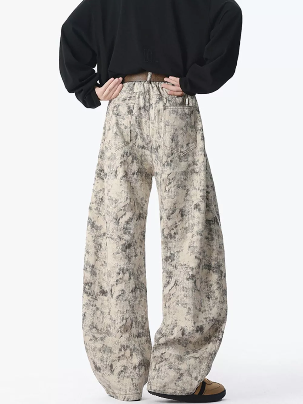 Men's Plus Size Wide Leg Jeans, image 3