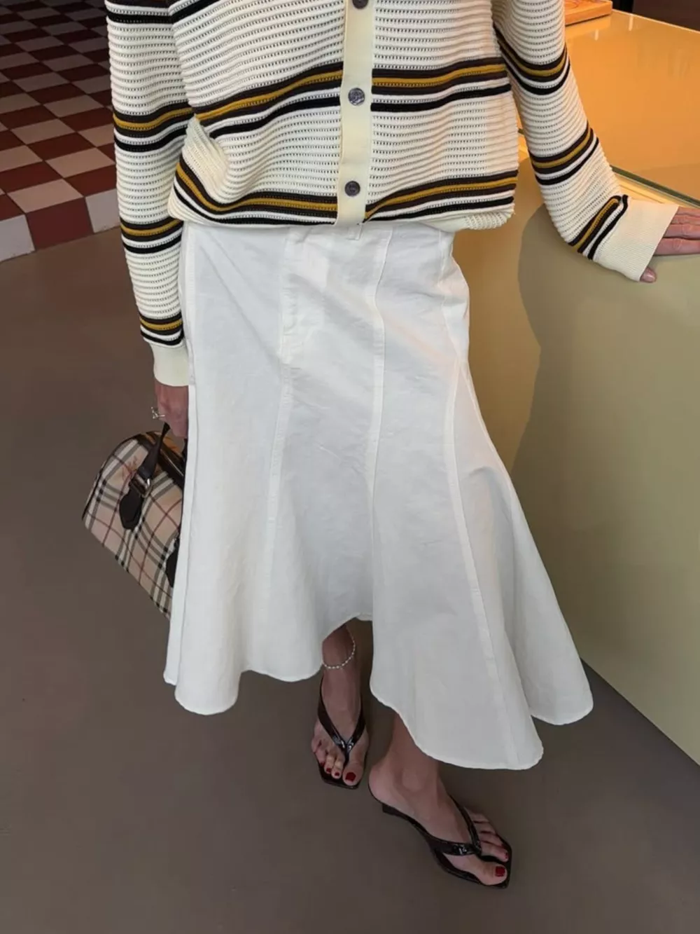High-Waisted Mermaid Midi Skirt, image 2