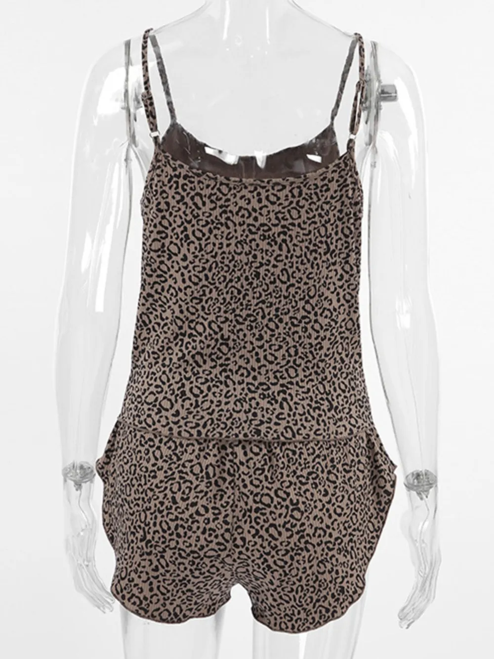 Leopard Cami Cardigan and Shorts 3-Piece Set, image 10