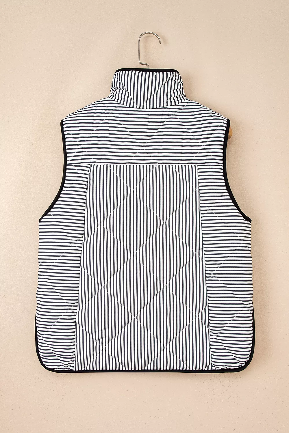 Striped Quilted Vest Coat, image 8