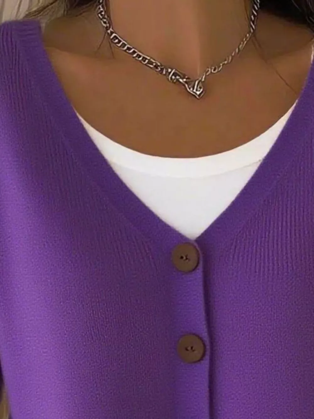 Full Size V-Neck Button-Down Knit Cardigan Plus Size, image 7