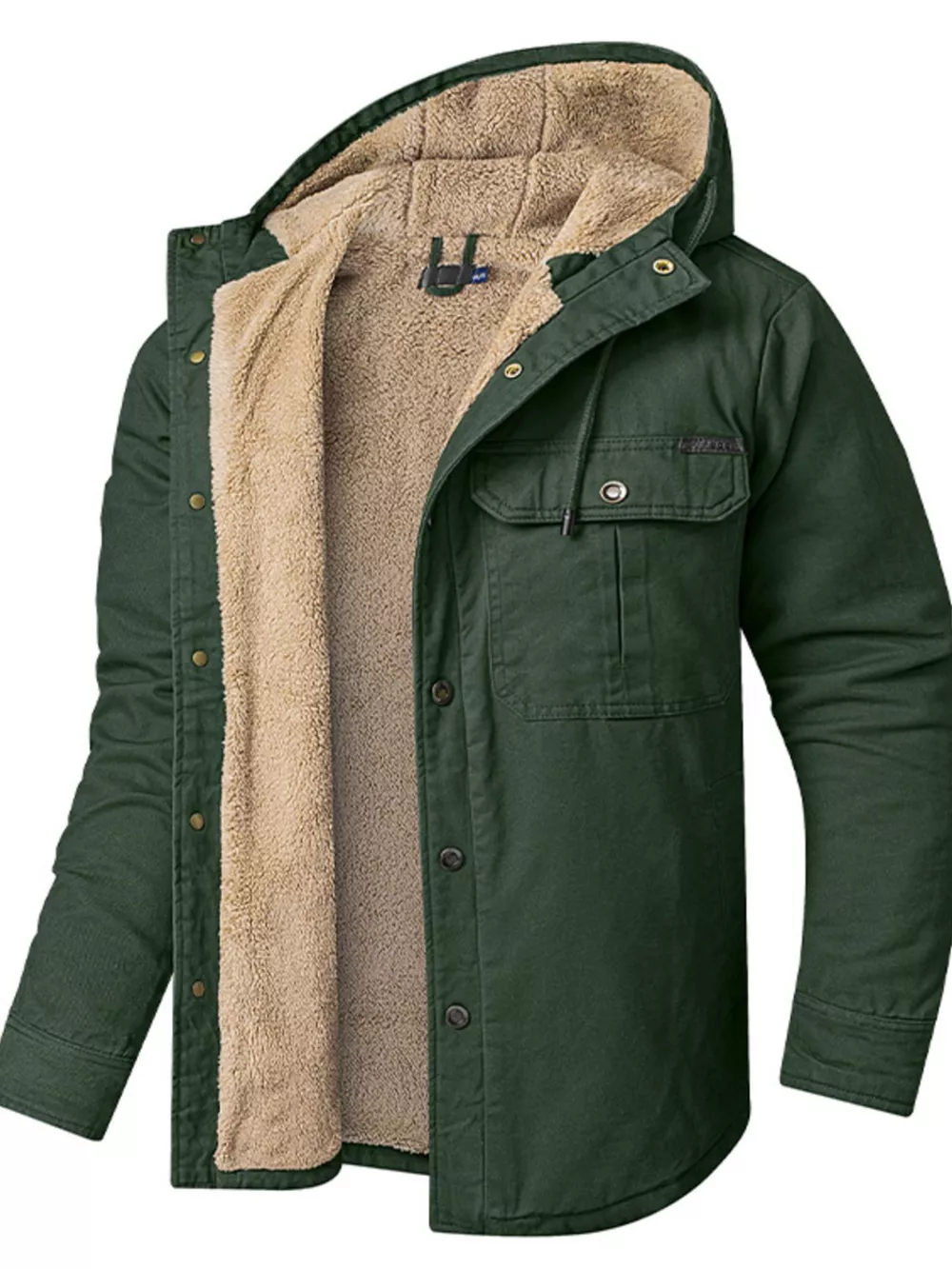 Men's Sherpa Lined Hooded Jacket, image 6
