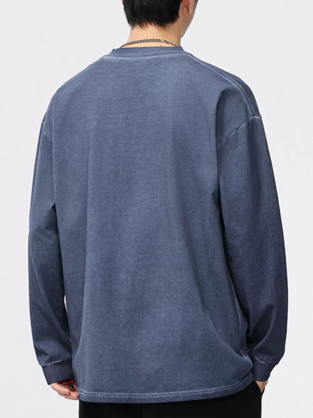 Men's Plus Size Letter Graphic Long Sleeve T-Shirt, image 4