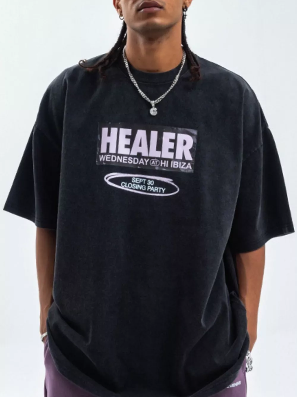 Men's Letter Round Neck Half Sleeve T-Shirt