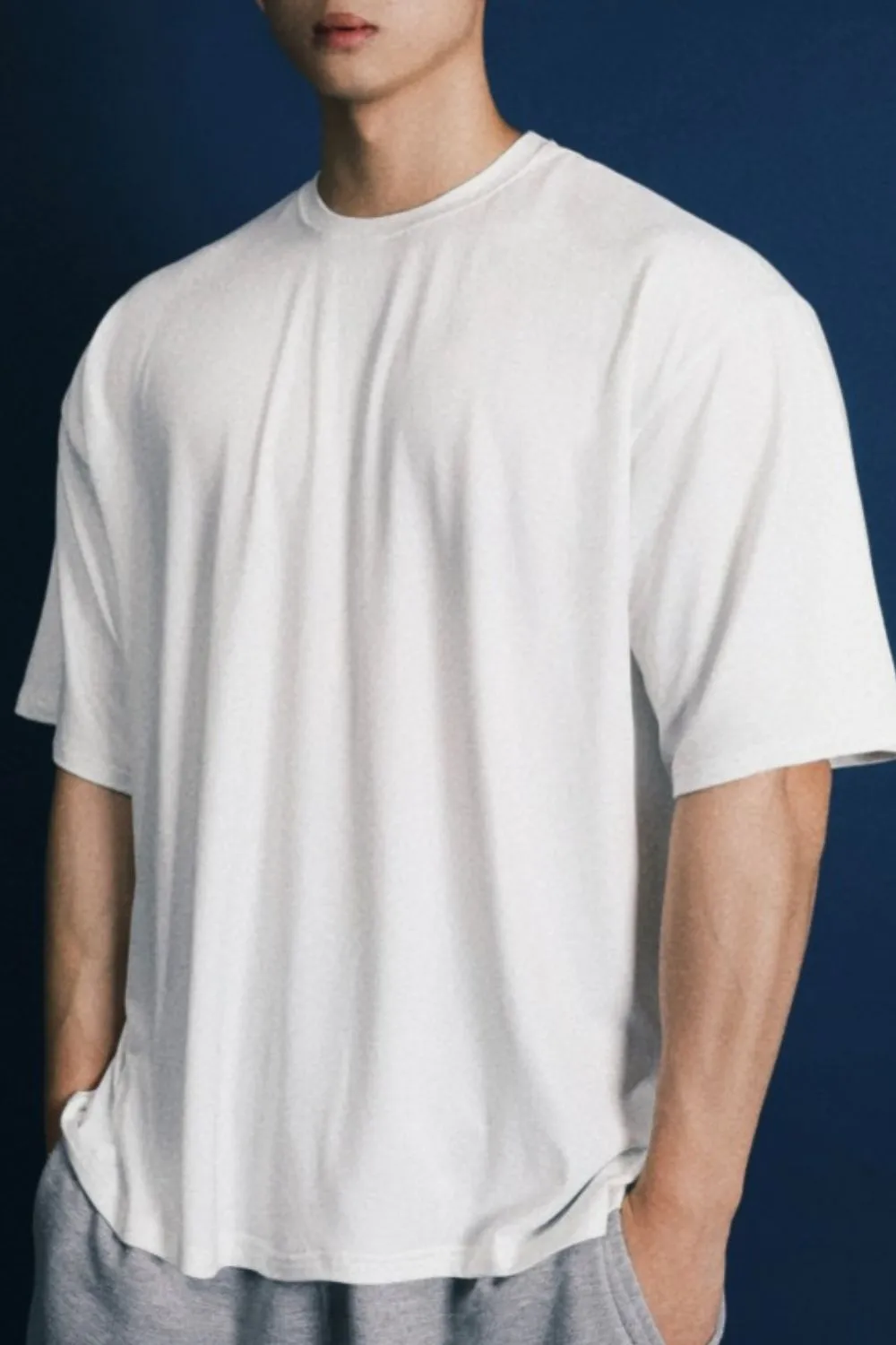 Men's Plus Size Round Neck Half Sleeve T-Shirt, image 4