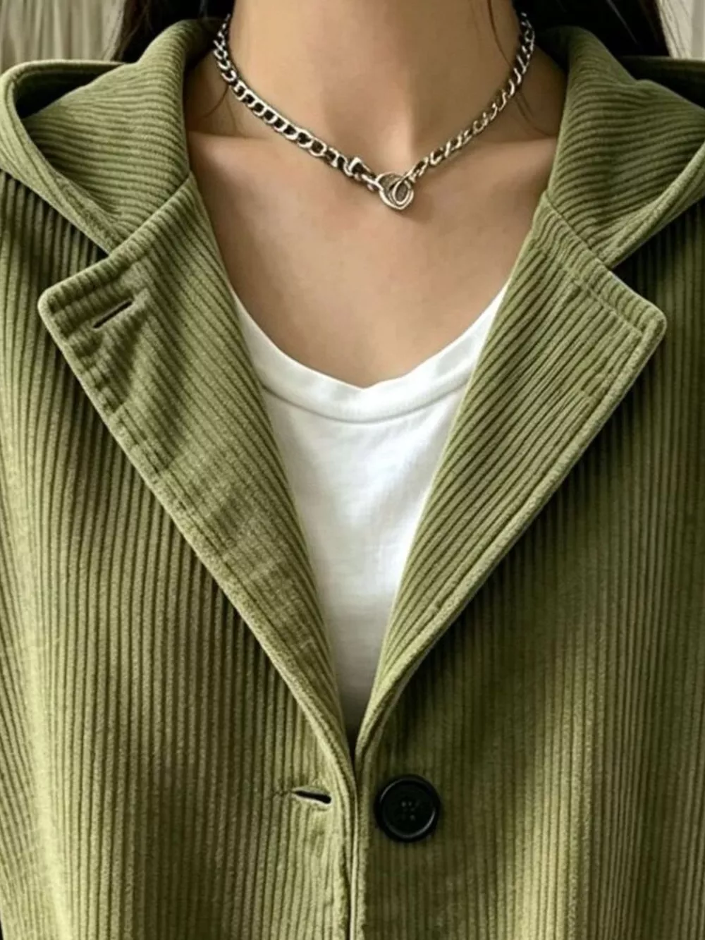 Full Size Corduroy Button Up Hooded Jacket Plus Size, image 5