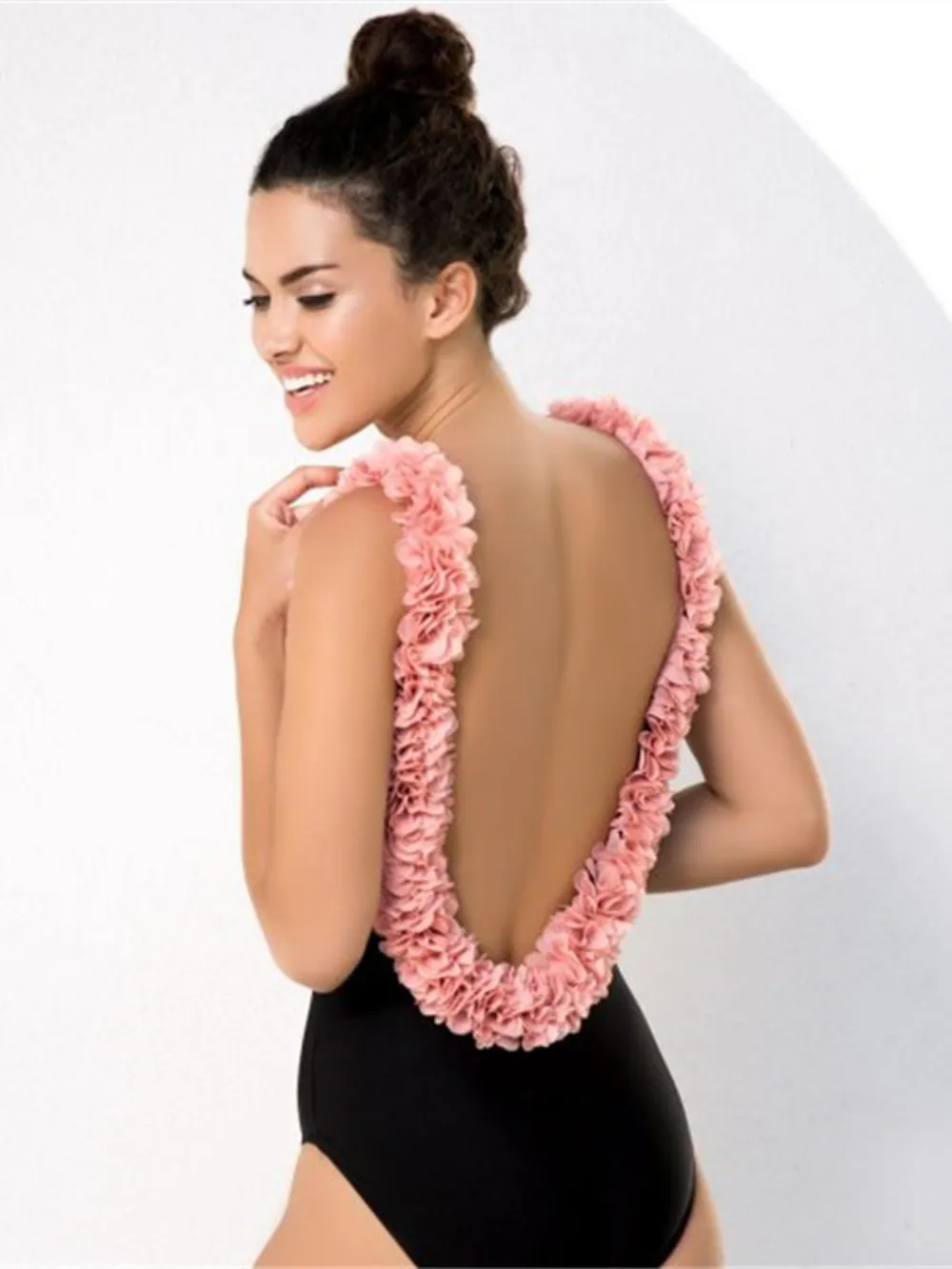 Backless Petal Strap Parent-Child Swimsuit, image 4