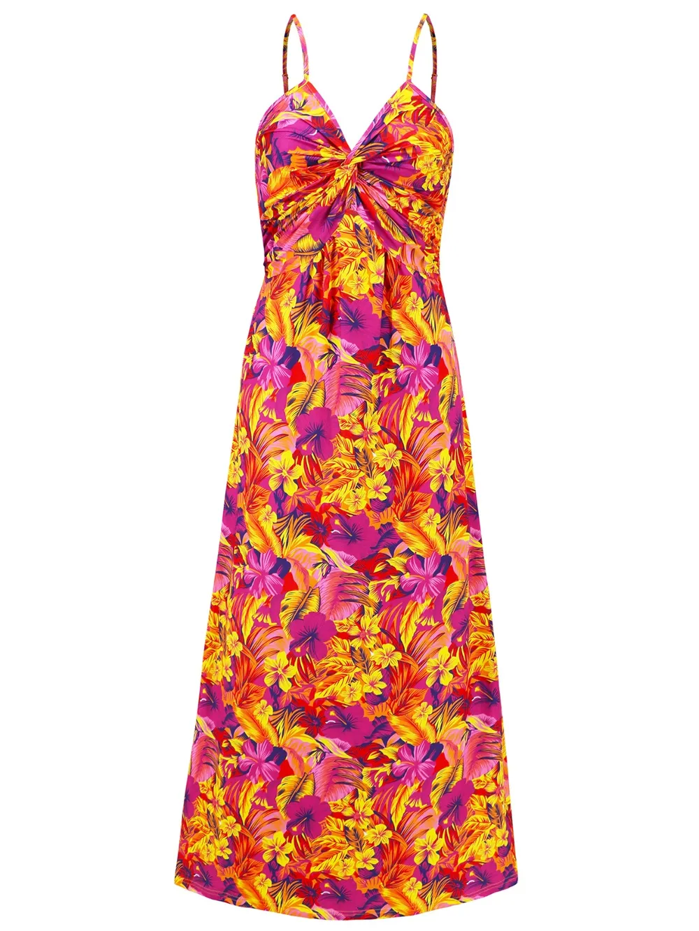 Twisted Printed V-Neck Cami Dress, image 4