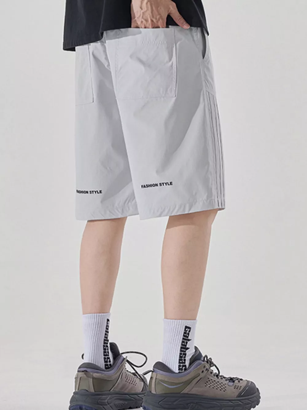 Men's Plus Size Drawstring Loose Fit Shorts, image 3