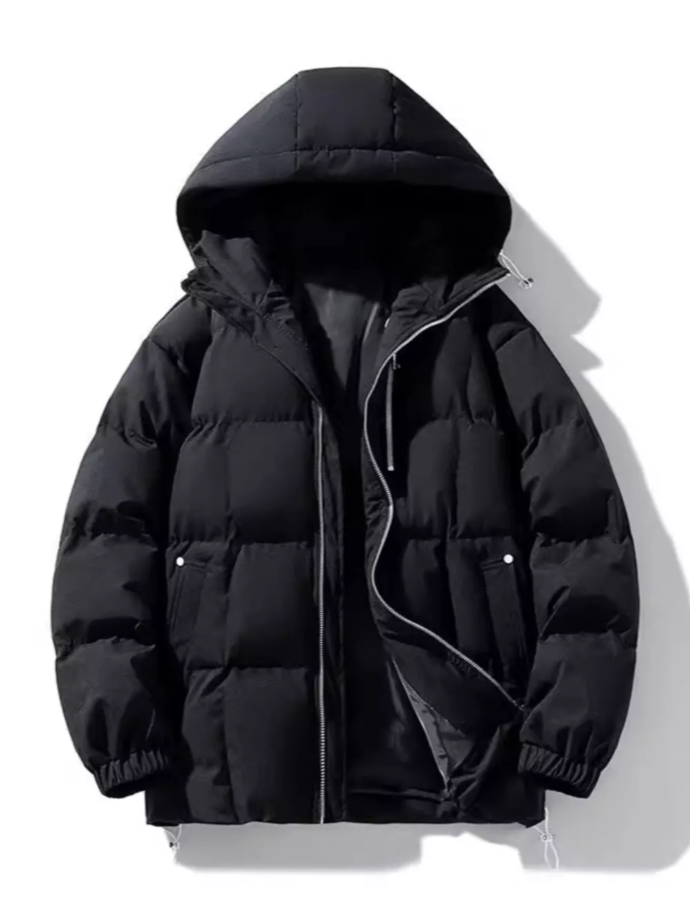 Men's Full Size Hooded Padded Winter Coat Plus Size
