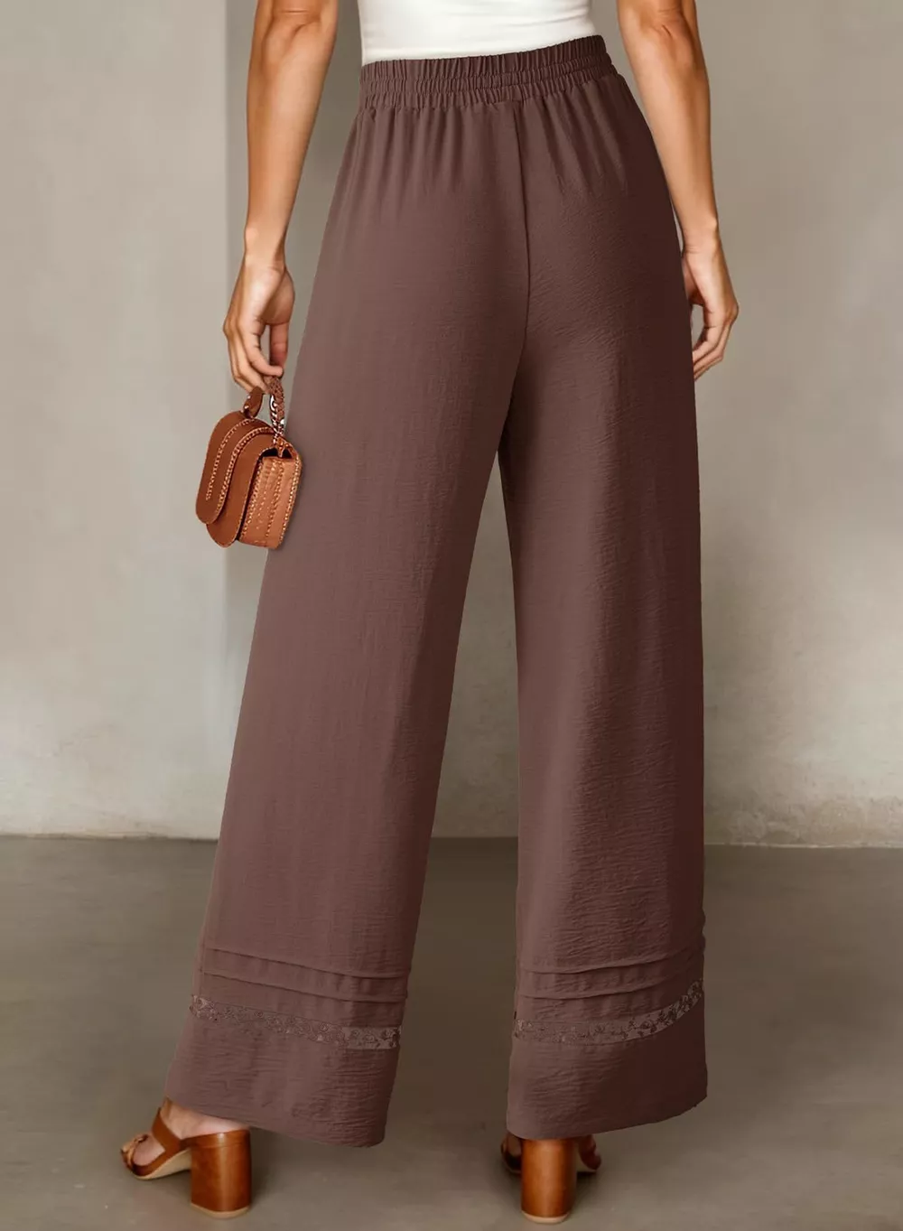 Casual Wide Leg Drawstring Pants, image 20