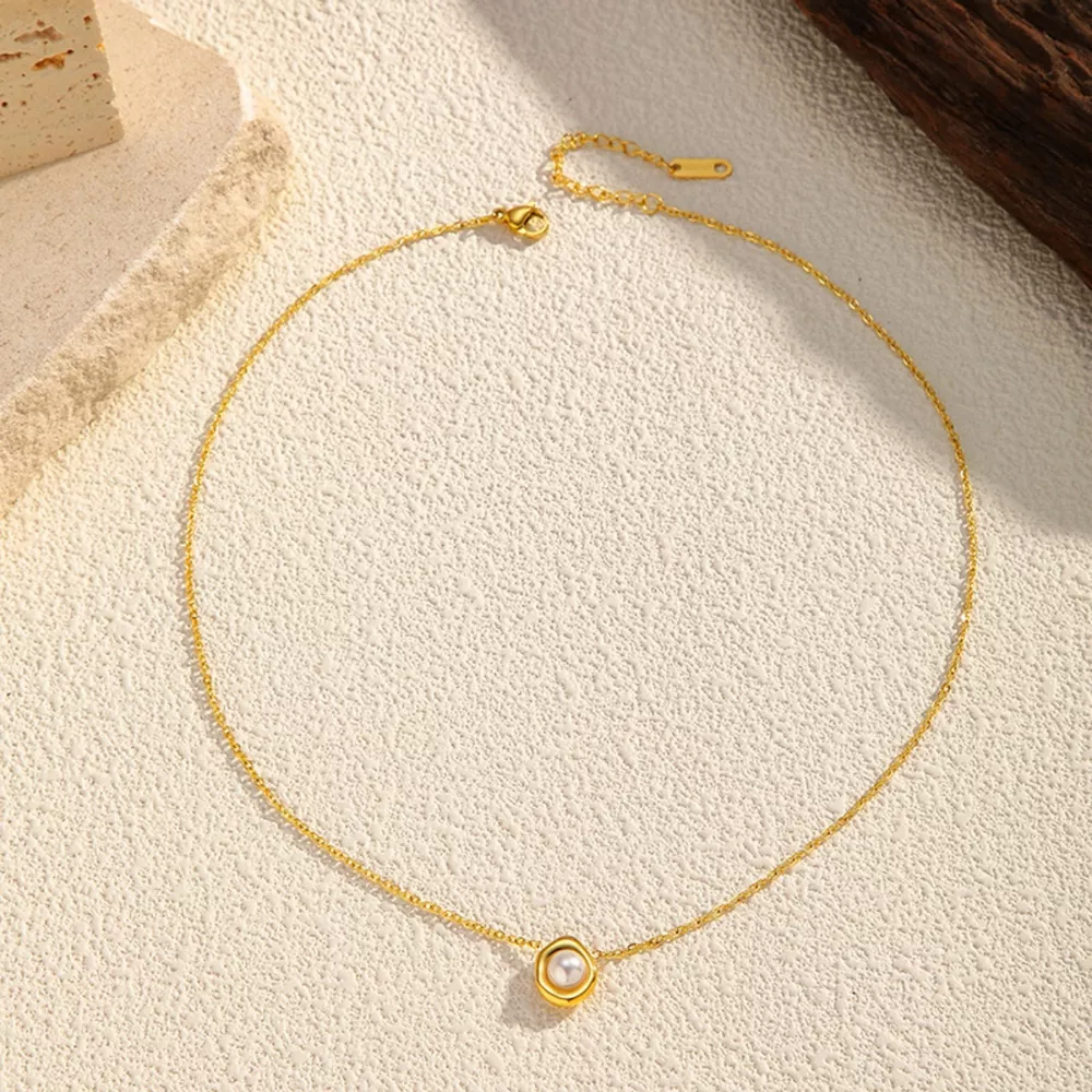 18K Gold-Plated Pearl Necklace, image 2