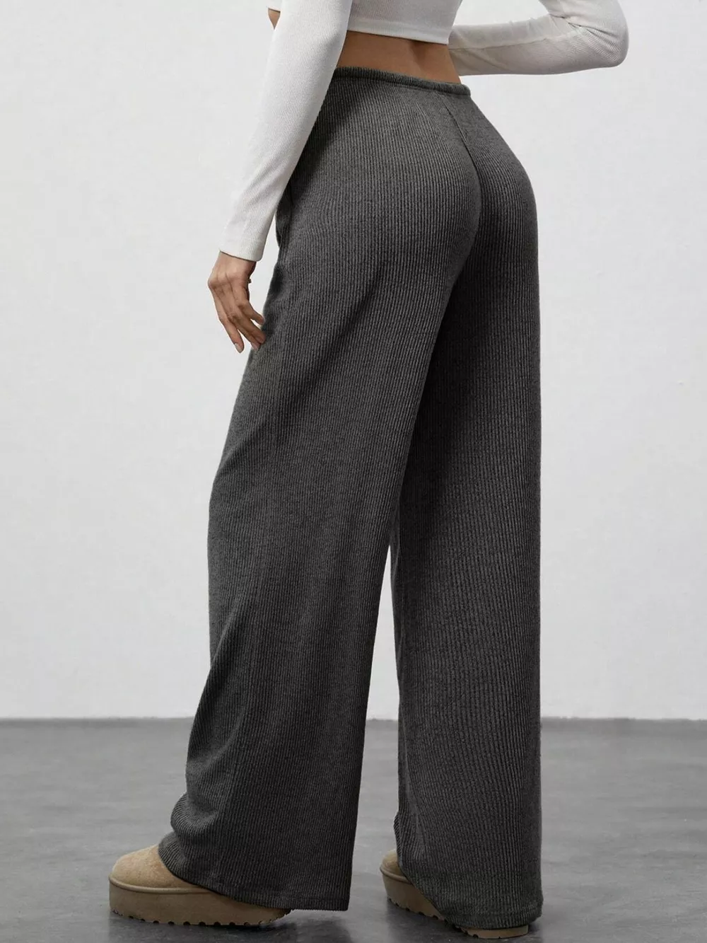 Relaxed Fit Wide Leg Pants, image 11