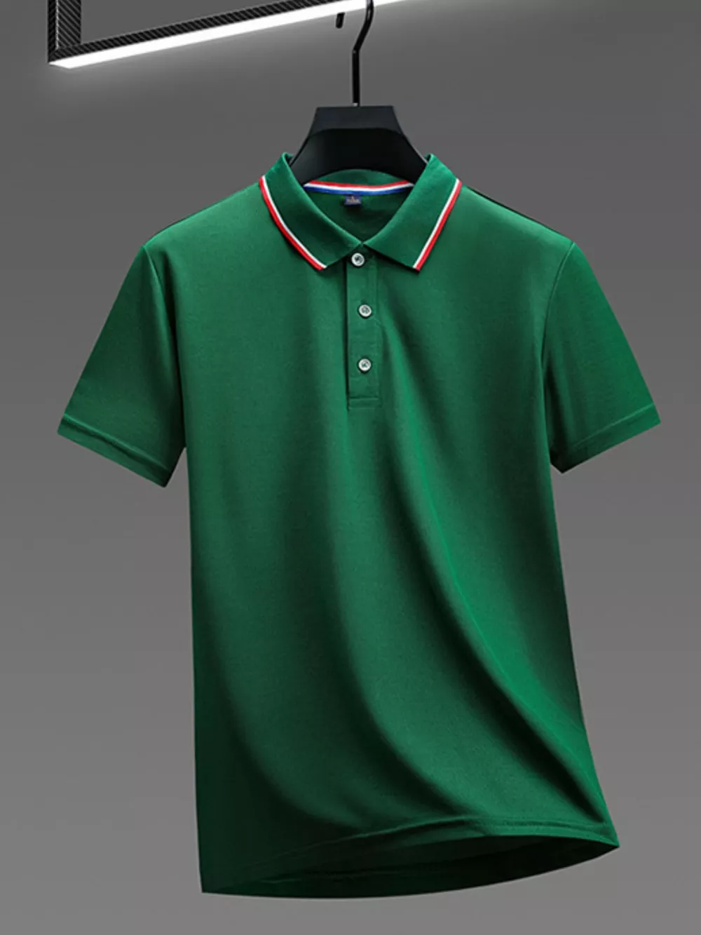 Men's Full Size Button Detail Short Sleeve Polo Plus Size, image 6