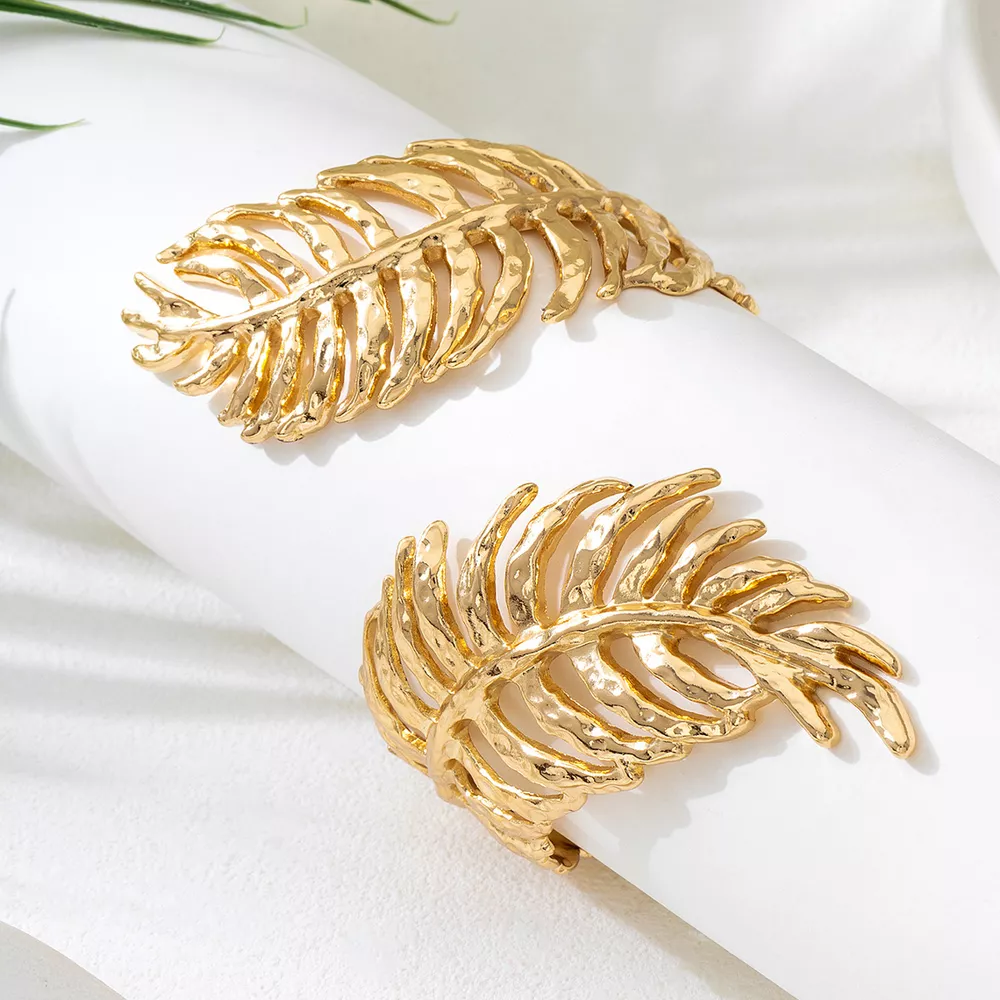 18K Gold-Plated Alloy Leaf Bracelet, image 2