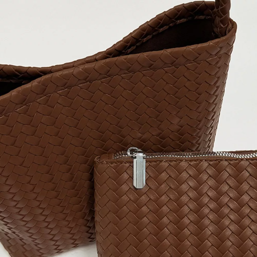 Woven Leather Shoulder Bag, image 9