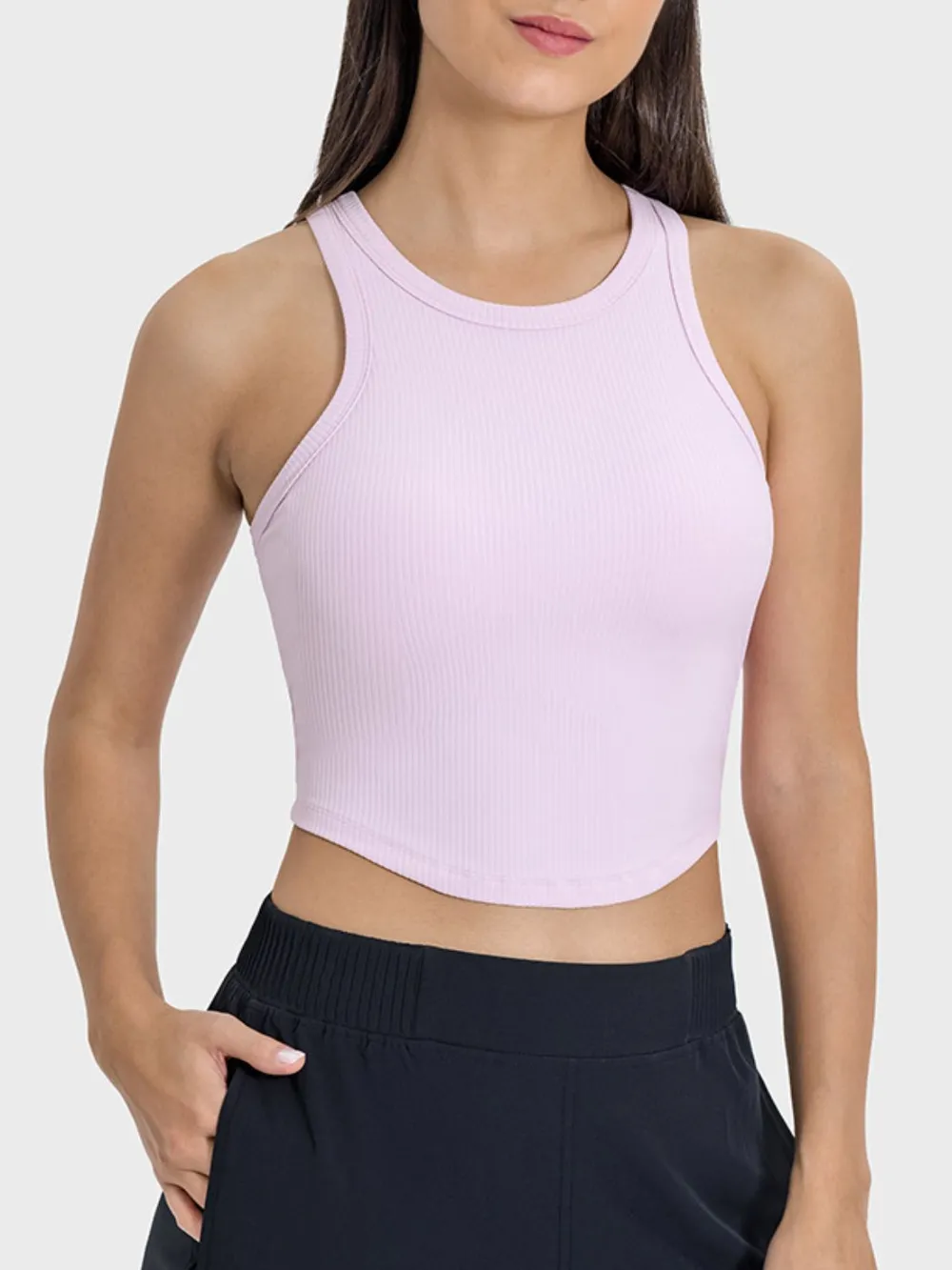 Round Neck Racerback Active Tank, image 4