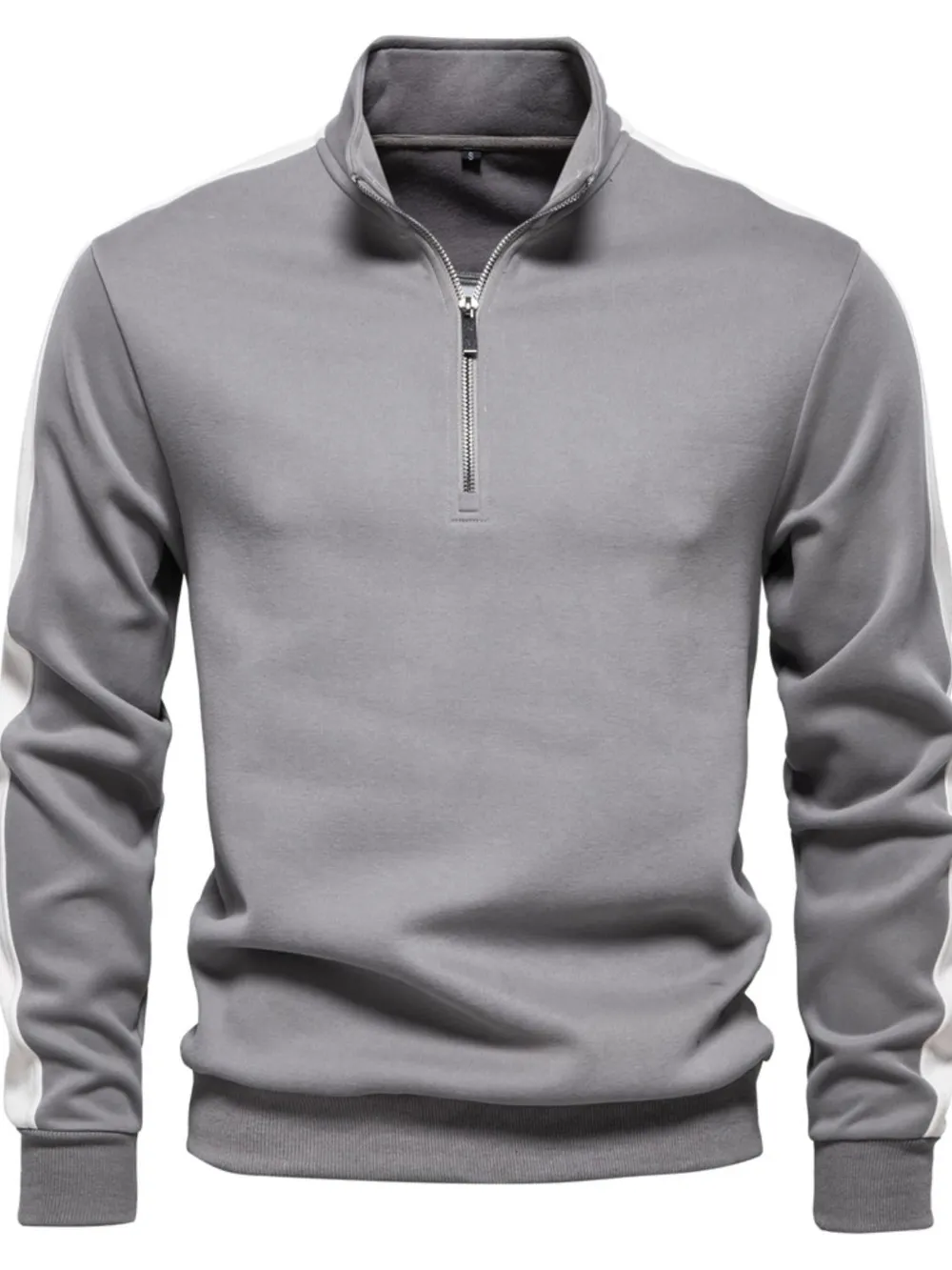 Men's Contrast Striped Long Sleeve Sweatshirt, image 3