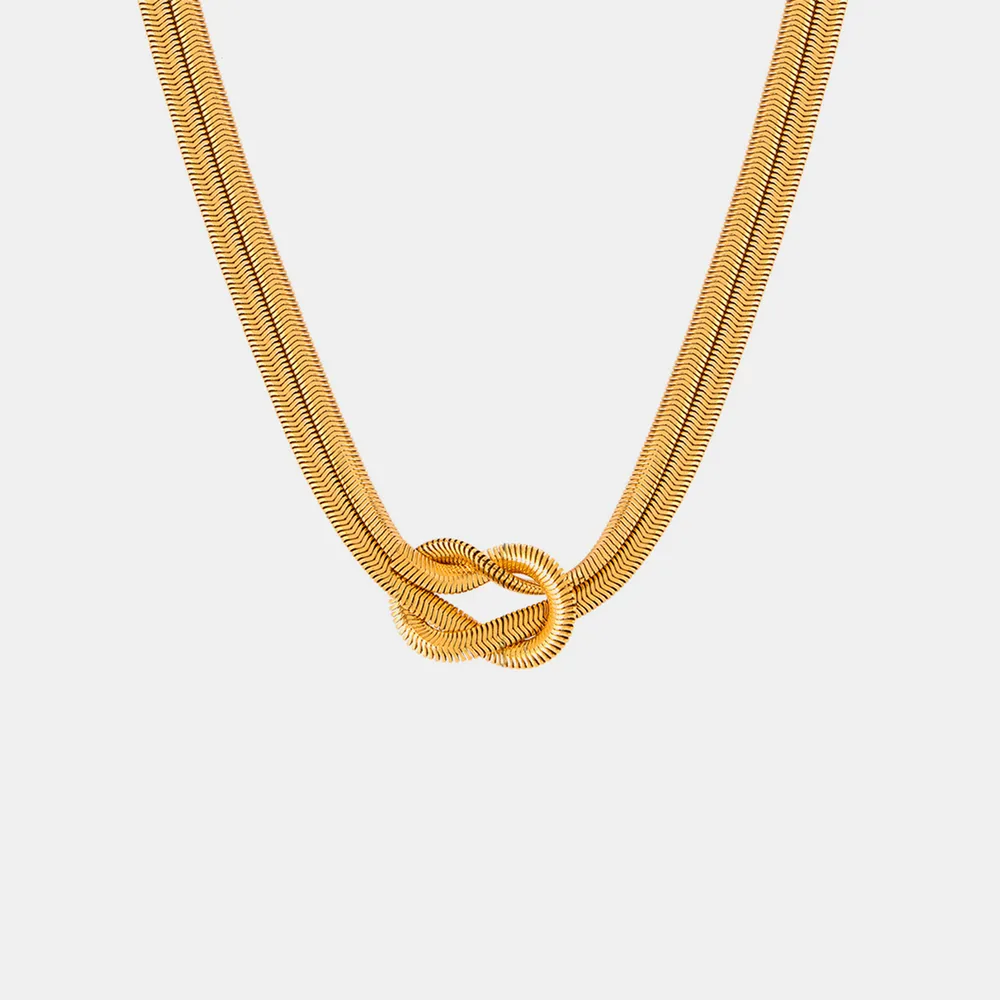 Titanium Steel Knot Necklace, image 3