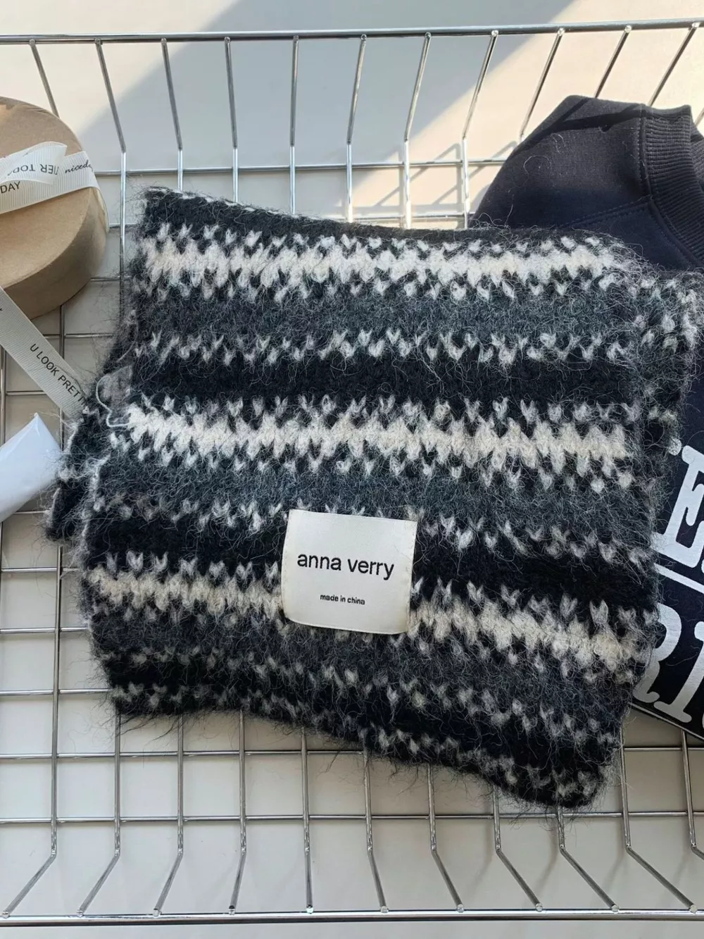 Striped Knitted Warm Scarf, image 7