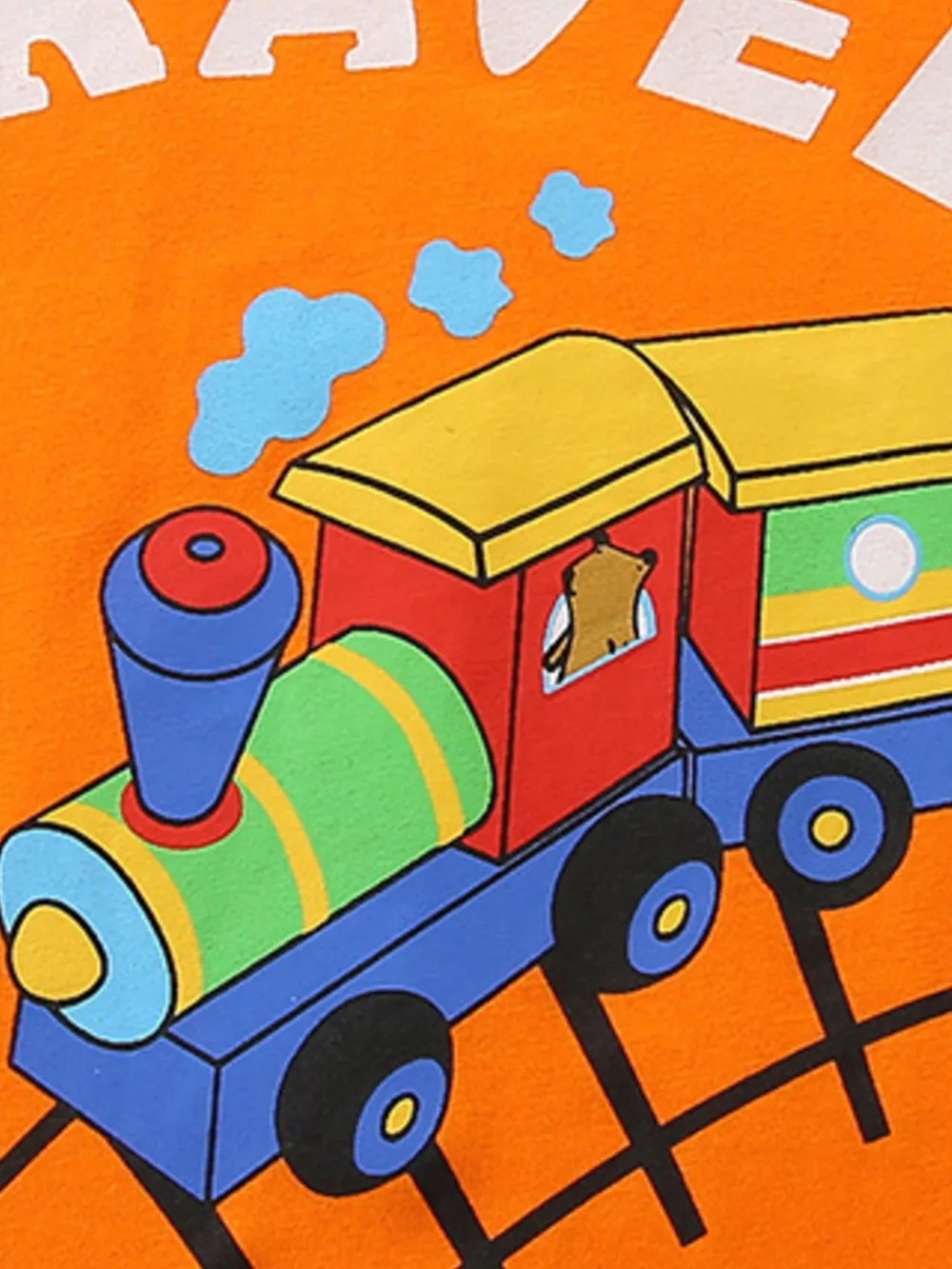 Children's Love Travel Train Print Casual Set, image 4