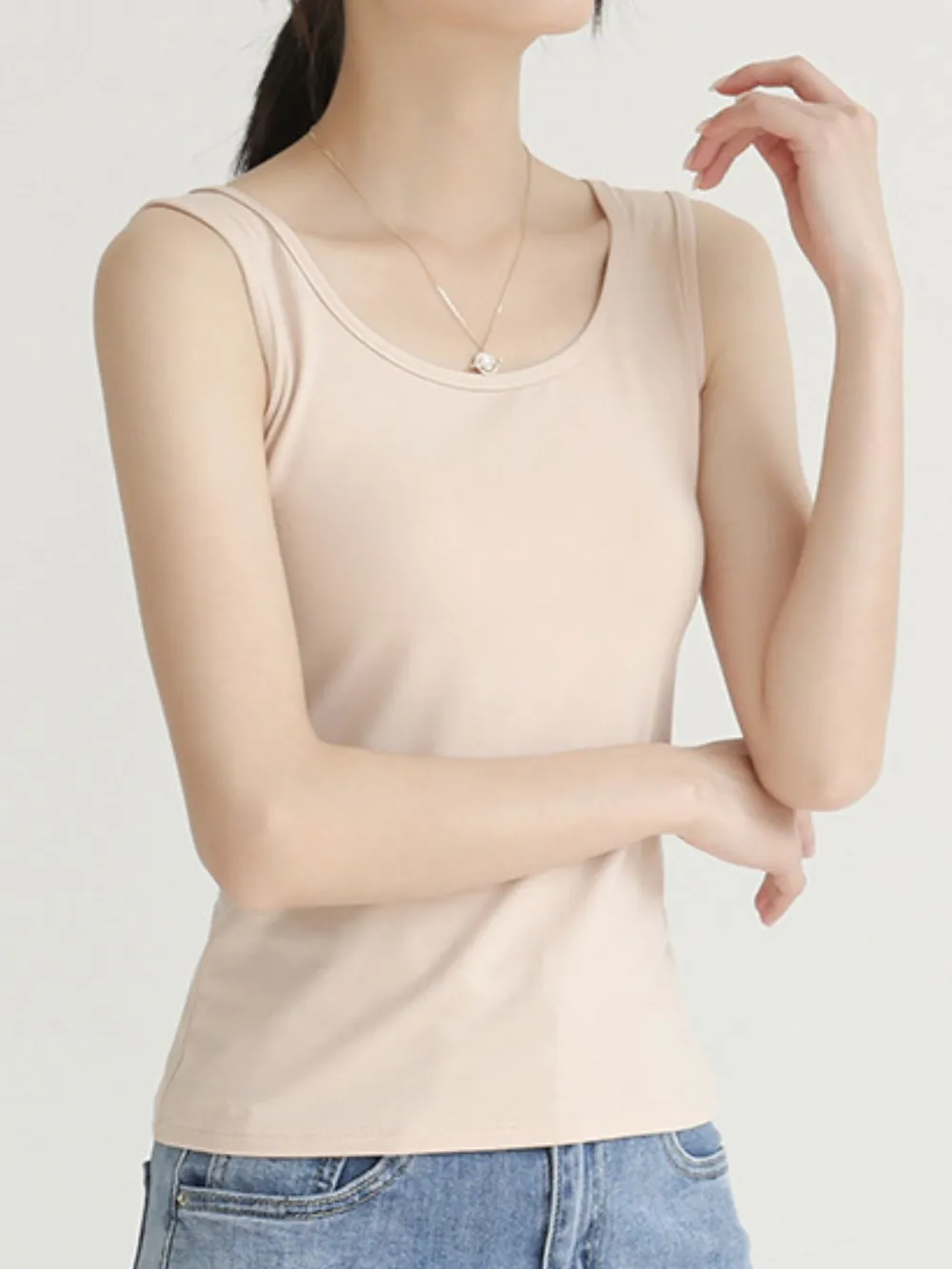Scoop Neck Wide Strap Tank, image 14
