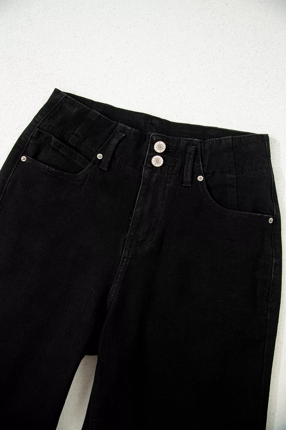 2-Button High Waist Flared Bottom Jeans, image 8