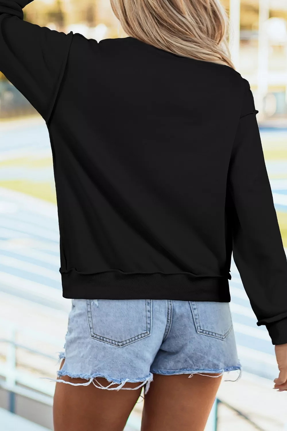 Rhinestone Flying Mallard Mock Neck Tunic Sweatshirt, image 5